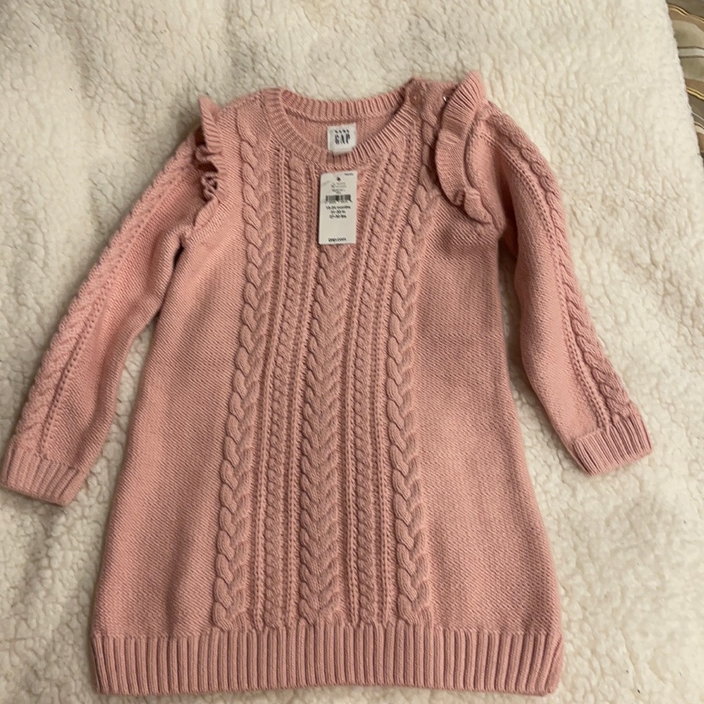 Baby Cable Knit Sweater Dress